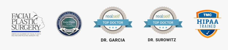 Dr. Andrea Garcia’s and Dr. Joshua Surowitz’s certifications.