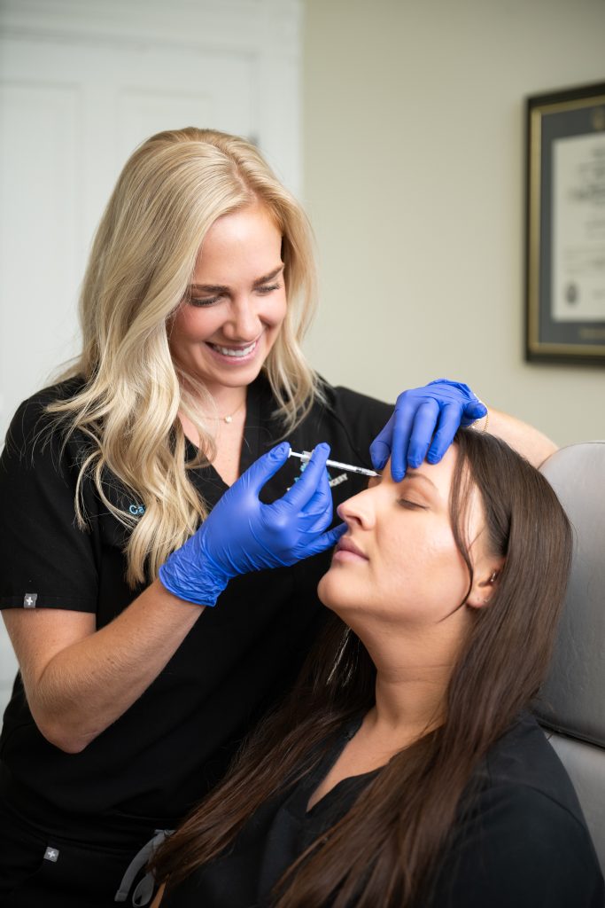Provider administering injectable