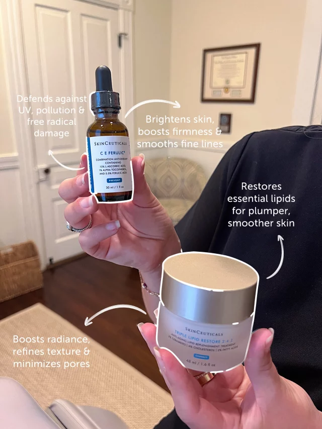 ✨ Now carrying SkinCeuticals at Dilworth Facial Plastics! 
Two cult-favorite formulas worth obsessing over:

🔬 C E Ferulic®: Defends against UV, pollution & free radicals while brightening, firming, and smoothing fine lines. Vitamin C magic that keeps working for 72 hours.

💧 Triple Lipid Restore 2:4:2: Replenishes essential lipids (ceramides, cholesterol, and fatty acids) to restore plumpness, smooth texture, and boost radiance. It even helps reduce retinoid irritation!

Come see why these dermatologist-loved staples are skincare game changers.

#skinceuticals #dilworthfacialplastics #ceferulic #triplelipidrestore #medicalgradeskincare #charlotteskincare #antiagingskincare #glowingskin #vitamincserum #skincareessentials