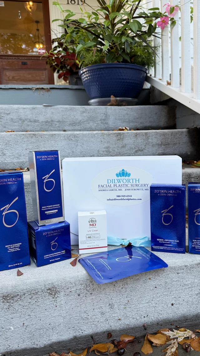 Your entire skincare routine, one bundle ✨ 
7 bestsellers. $200 in savings. All the glow.
Our limited-edition holiday skincare bundle is here
- give (or get 😉) glowing skin this season for $375
+ tax while supplies last!

Includes:
🧴Gentle Cleanser
💧Daily Power Defense
🫧Complexion Renewal Pads
🌙Renew + Replenish Duo
✨Dual Action Scrub
😌Brightening Sheet Masque
☀️EltaMD Face Sunscreen

holiday skincare bundle, skincare gift ideas, ZO Skin Health, EltaMD sunscreen, Charlotte aesthetics, Charlotte facial plastics, medical grade skincare, holiday glow, glowing skin for the holidays, skincare sale, skincare savings, skincare routine essentials, luxury skincare, aesthetic skincare, self care gifts, holiday beauty gifts, glow up bundle, winter skincare routine, skincare must haves, healthy radiant skin