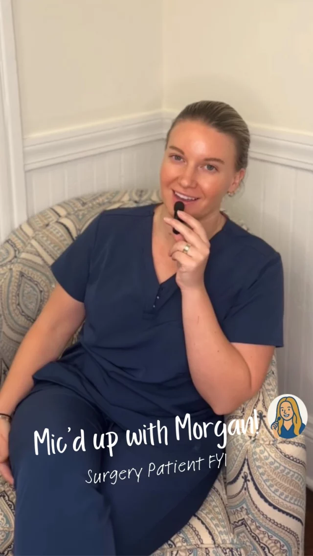 Pre-op chats = peace of mind 💙 Morgan is mic’d up and guiding you through the entire process so surgery day feels smooth + stress-free. 

💙💙💙💙💙💙💙💙💙💙💙💙💙💙💙
Surgery pre-op appointment, plastic surgery prep, pre-operative instructions, what to do before surgery, how to prepare for surgery, plastic surgery recovery tips, meeting with your provider before surgery, pre-op consultation, surgical expectations, post-op care guidance, cosmetic surgery process, patient education, recovery timeline, surgery day checklist, plastic surgery nurse tips, facial plastic surgery prep, before and after care, Charlotte plastic surgery clinic, Dilworth Facial Plastics