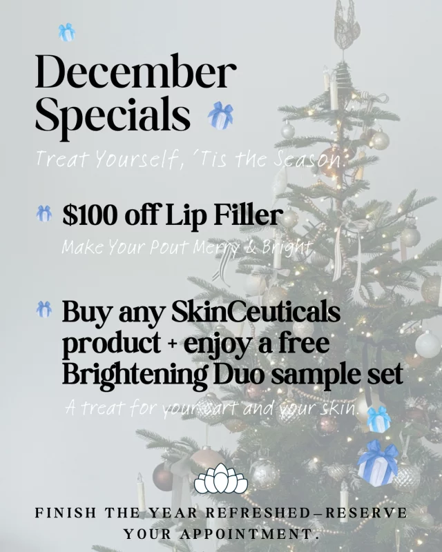 Treat yourself this season ✨ Our December Specials are officially live!
Enjoy $100 off Lip Filler to make your pout merry & bright, plus receive a free Brightening Duo sample set with any SkinCeuticals purchase.
Finish the year glowing—reserve your appointment today.

💙💙💙💙💙💙💙💙💙💙💙💙💙💙💙💙
“Charlotte med spa, Dilworth Facial Plastics, December specials, holiday skincare deals, lip filler Charlotte, $100 off lip filler, natural lip filler results, SkinCeuticals Charlotte, Brightening Duo sample set, holiday glow up, aesthetic treatments Charlotte, winter skincare routine, cosmetic injectables Charlotte NC, facial aesthetics, med spa holiday specials, treat yourself season, glowing winter skin, best med spa in Charlotte, skincare sale Charlotte, beauty treatments for the holidays, refresh your look for the new year.