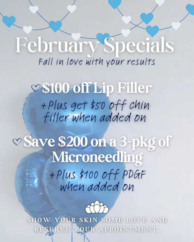 February is for falling in love with your results 💙
Enjoy $100 off lip filler, plus $50 off chin filler when added on.
Or save $200 on a 3-package of microneedling + $100 off PDGF.
Limited-time specials—reserve your appointment before spots fill.

lip filler Charlotte NC, chin filler Charlotte, microneedling Charlotte NC, PDGF microneedling, February med spa specials, Valentine’s Day beauty specials, Charlotte med spa deals, natural lip filler results, skin rejuvenation treatments, collagen boosting treatments, luxury med spa Charlotte, non surgical facial balancing, injectables Charlotte NC, aesthetic treatments Charlotte, glowing skin treatments, facial rejuvenation Charlotte, best med spa in Charlotte, cosmetic injectables Charlotte, self care February, Valentine’s glow up